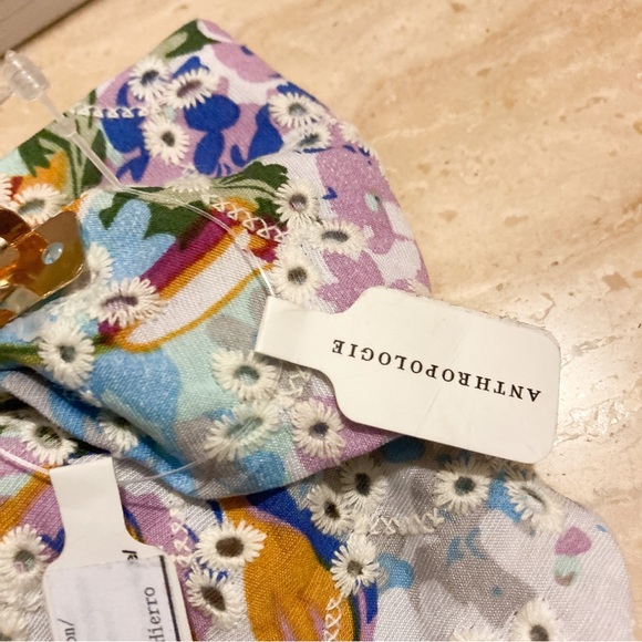 NWT Anthropologie Floral Eyelet Bow - Picture 3 of 4